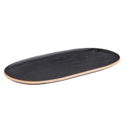 Plateau ovale 31x15 cm noir Table Passion