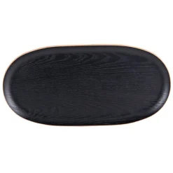 Plateau ovale 31x15 cm noir Table Passion