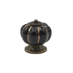 Poignée cocotte citrouille noir