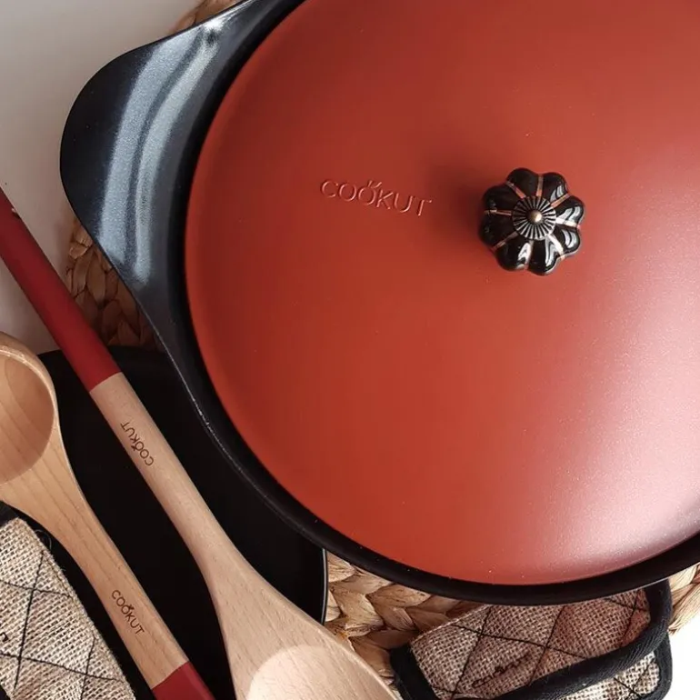 Poignée cocotte citrouille noir