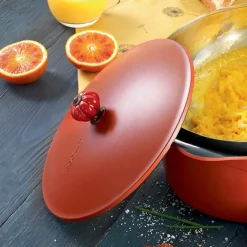 Poignée cocotte couronne rouge