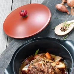 Poignée cocotte couronne rouge