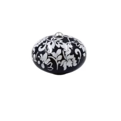 Poignée cocotte Fleur noire