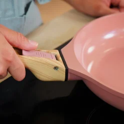 Poêle à poignée amovible 24cm guimauve Cookut