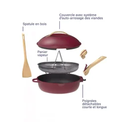 Poêle La Fabuleuse 24 cm rubis Cookut