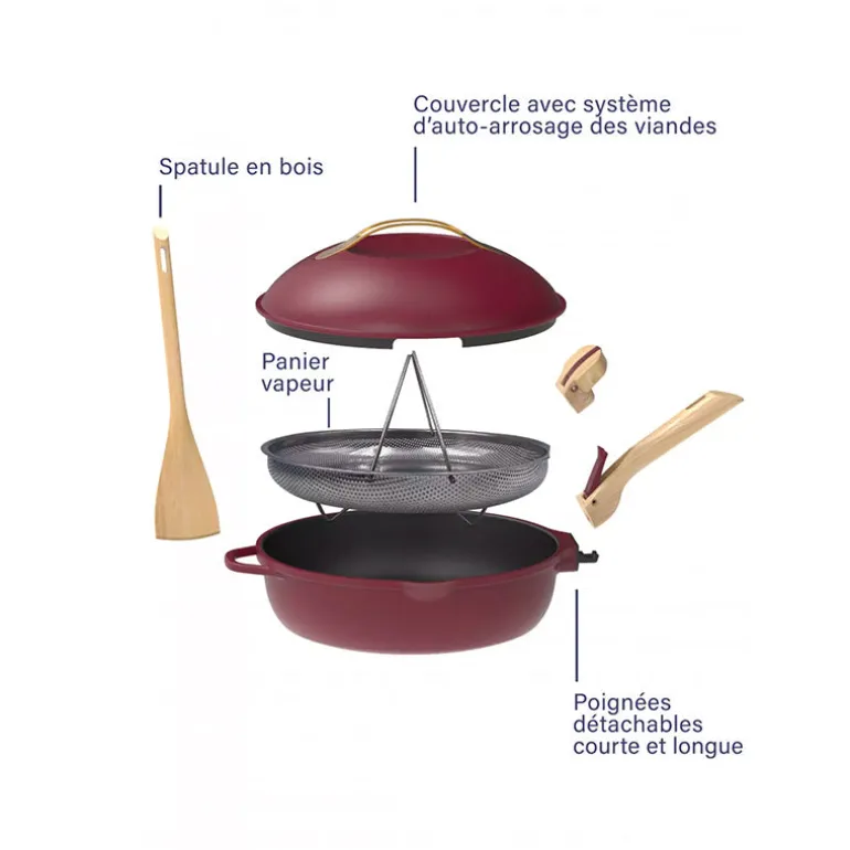 Poêle La Fabuleuse 24 cm rubis Cookut