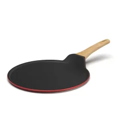Poêle plancha crêpière rouge Cookut