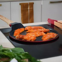 Poêle plancha crêpière rouge Cookut