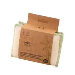2 éponges fibre de bambou
