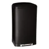 Poubelle rectangulaire à pédale métal noire 30L Ariane Five