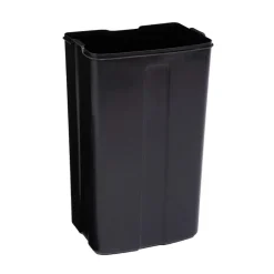 Poubelle rectangulaire à pédale métal noire 30L Ariane Five