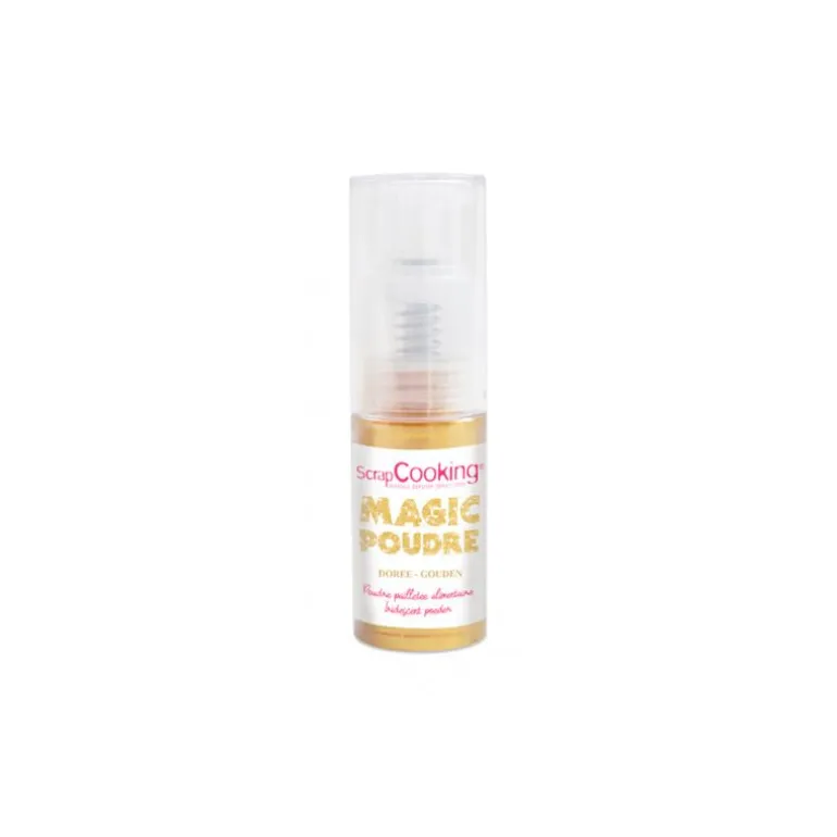 Poudre alimentaire dorée spray