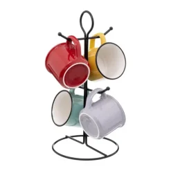 Rack 4 mugs happy pop 14cl