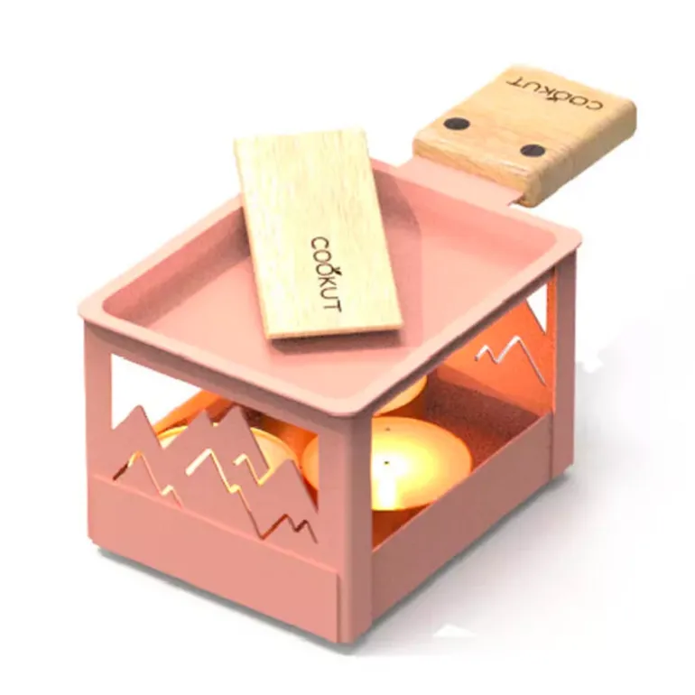 Raclette à la bougie rose Yeti Cookut