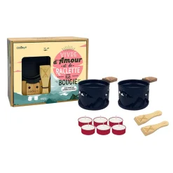 Raclette bougie noir vivre d'amour