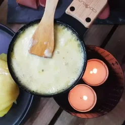 Raclette bougie noir vivre d'amour