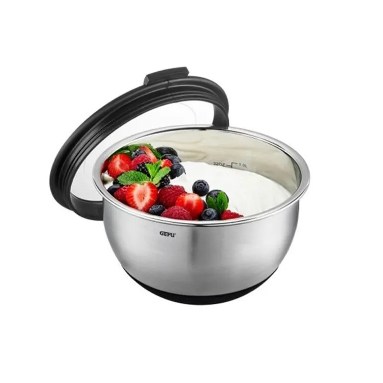 Saladier Inox avec couvercle 20 cm Gefu