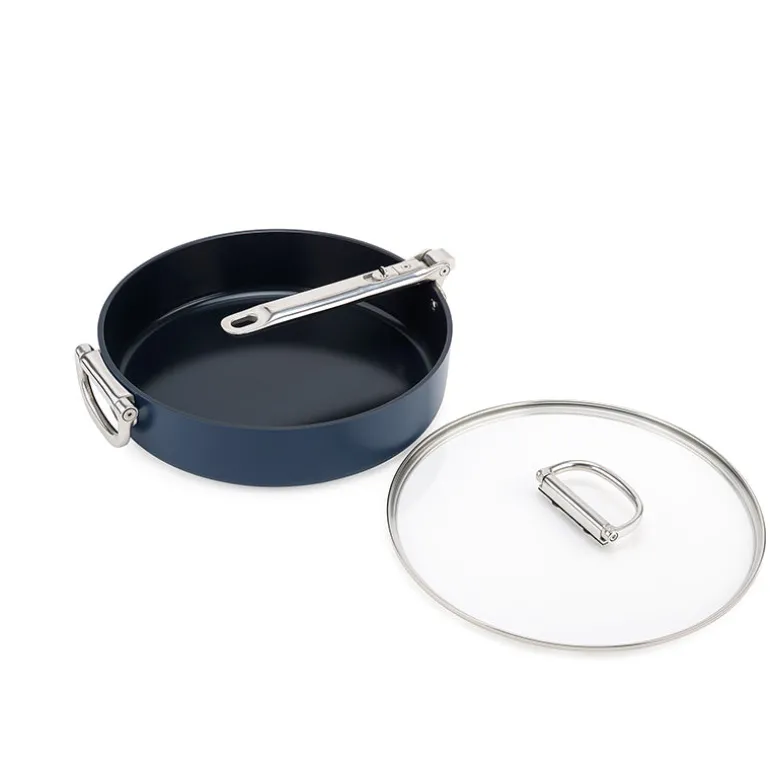 Sauteuse antiadhésive et couvercle 28cm bleue Space Joseph Joseph