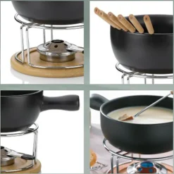 Service fondue natura 10 pièces