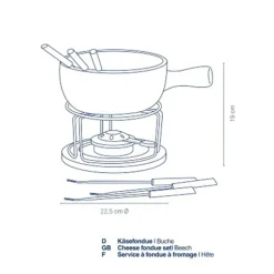 Service fondue natura 10 pièces