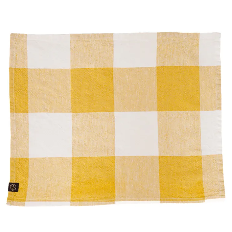 Serviette et set de table en lin paille Palma II Haomy