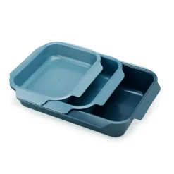 Set 3 plats à four antiadhésifs bleus Nest Oven Joseph Joseph