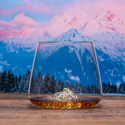 Set 2 verres à whisky Everest et Mont Blanc 350ml Topographic Alaskan Maker
