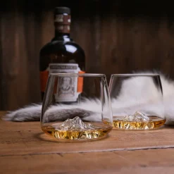 Set 2 verres à whisky Everest et Mont Blanc 350ml Topographic Alaskan Maker