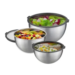 Set de 3 bols mondi inox