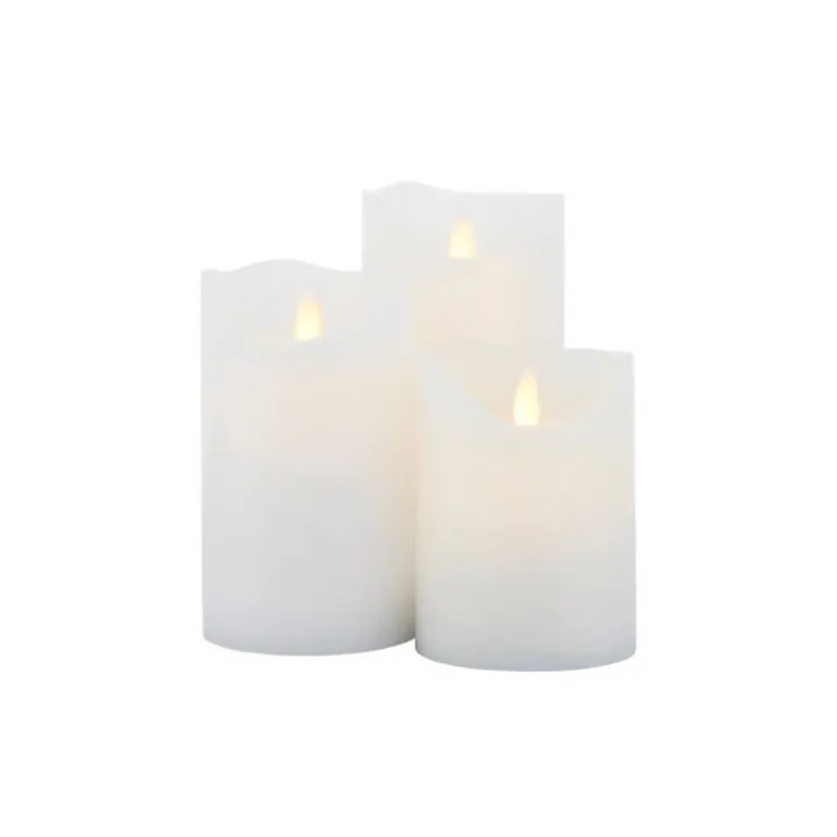 Set de 3 bougies LED