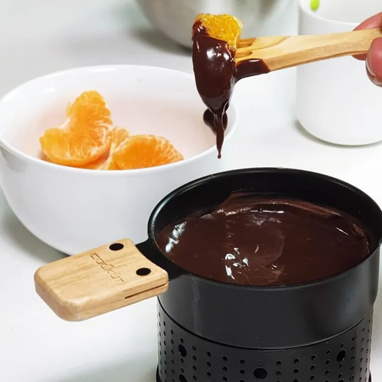 Set de fondue chocolat noir