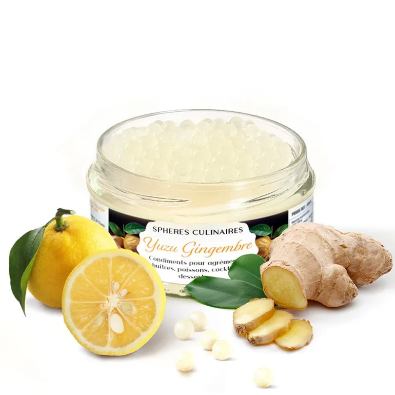Sphères culinaires Yuzu Gingembre 120g Phileas Gourmet