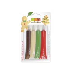 4 stylos alimentaires Noël chocolat