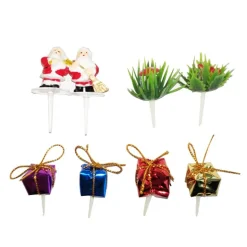 8 sujets décoration bûche Noël