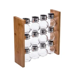 Support 12 pots épices bambou