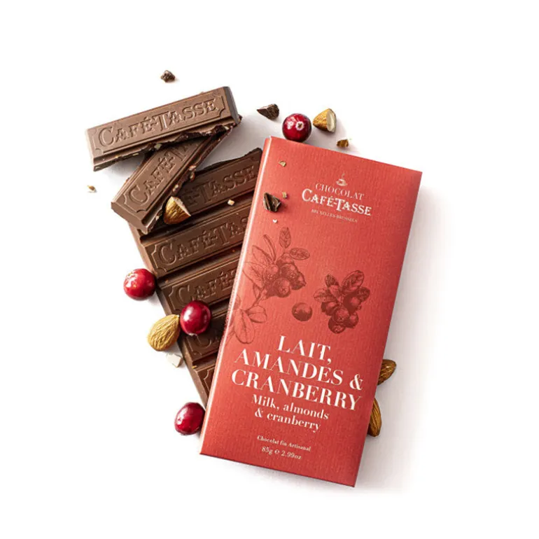 Tablette lait amandes cranberries