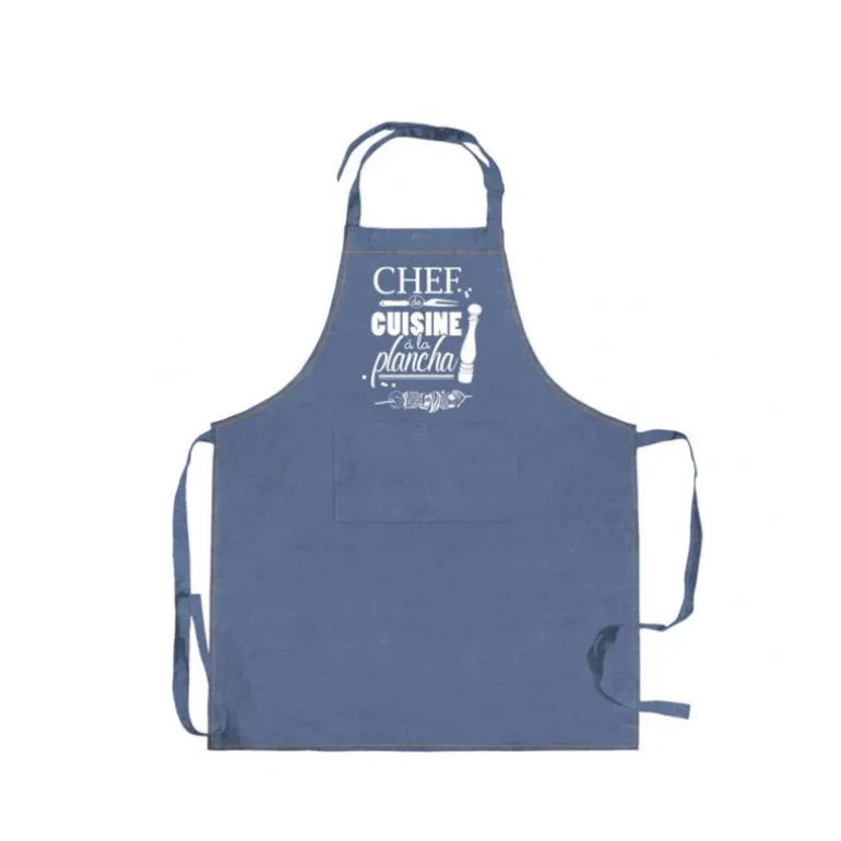 Tablier Chef Plancha Bleu