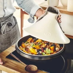 Tajine 33 cm blanc/ardoise