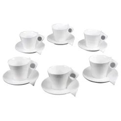 6 tasses en porcelaine LIBRA 10cl