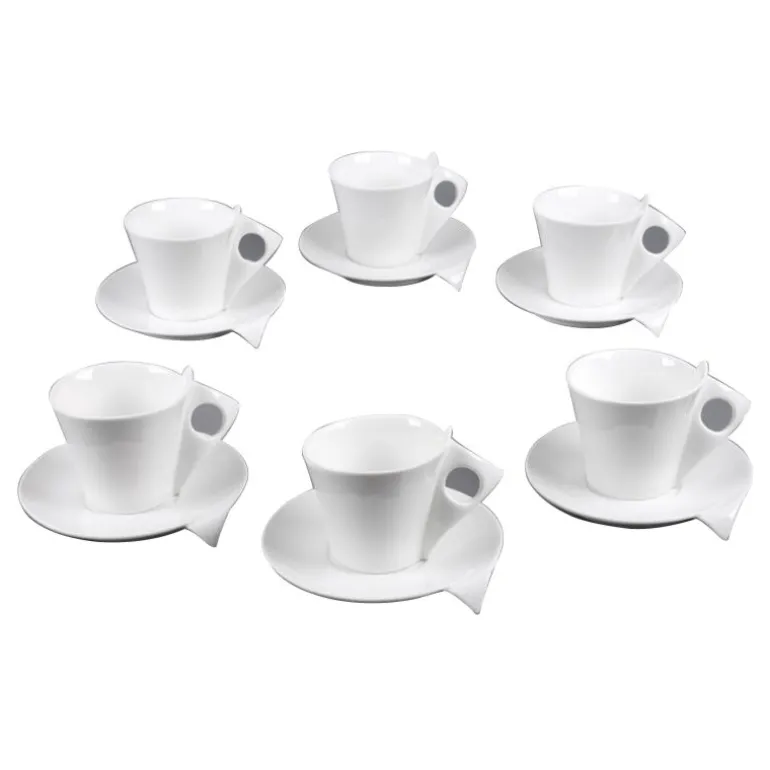 6 tasses en porcelaine LIBRA 10cl