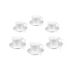 6 tasses en porcelaine LIBRA 18cl