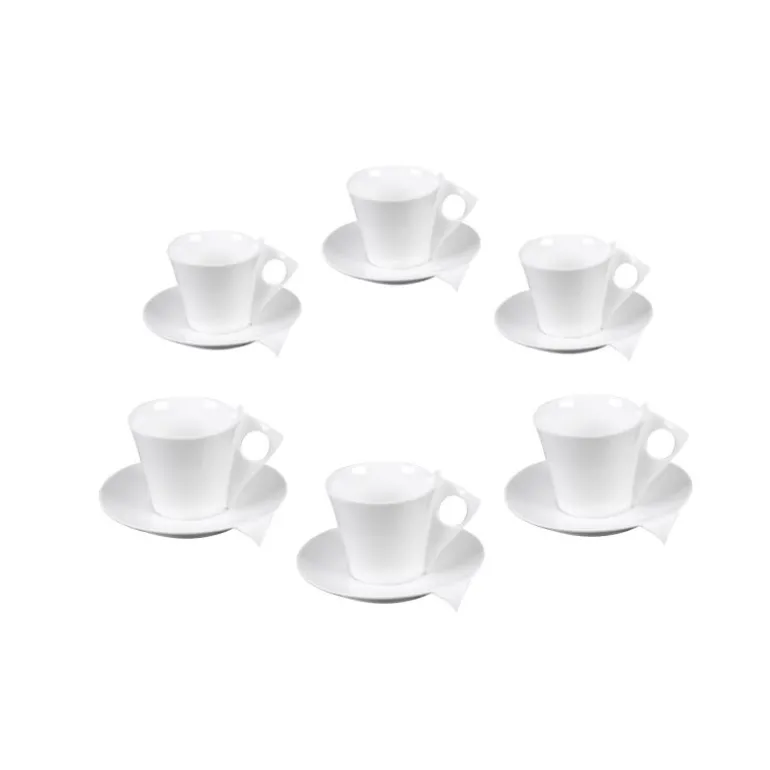 6 tasses en porcelaine LIBRA 18cl