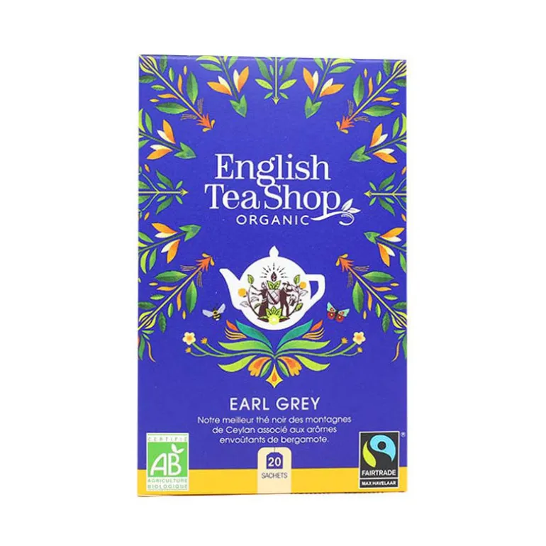 Thé noir earl grey bio 20 sachets English tea shop