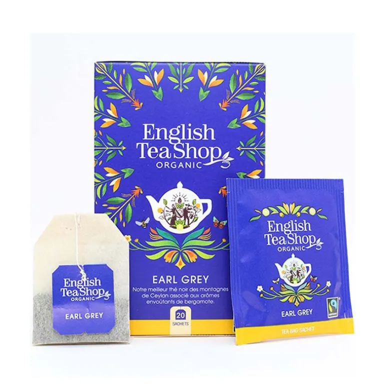 Thé noir earl grey bio 20 sachets English tea shop