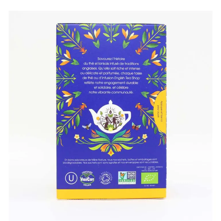 Thé noir earl grey bio 20 sachets English tea shop