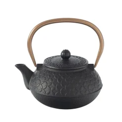 Théière Flower noire cuivre 1L