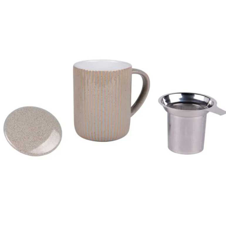 Tisanière en grès 470 mL beige Tiao Table Passion
