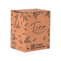 Tisanière en grès 470 mL beige Tiao Table Passion
