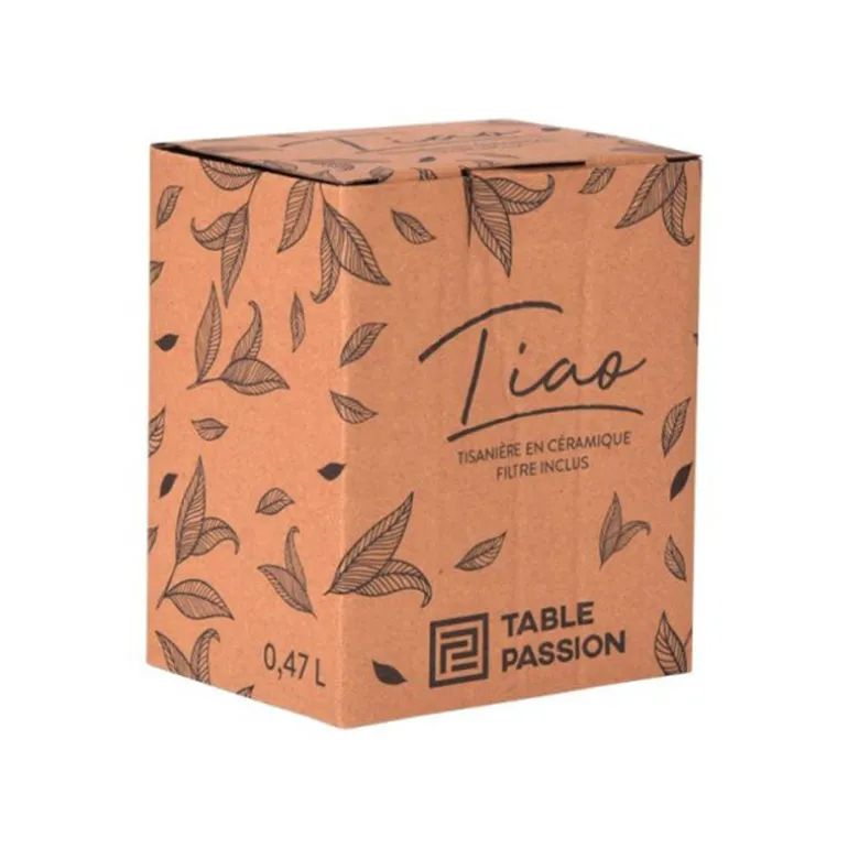 Tisanière en grès 470 mL beige Tiao Table Passion