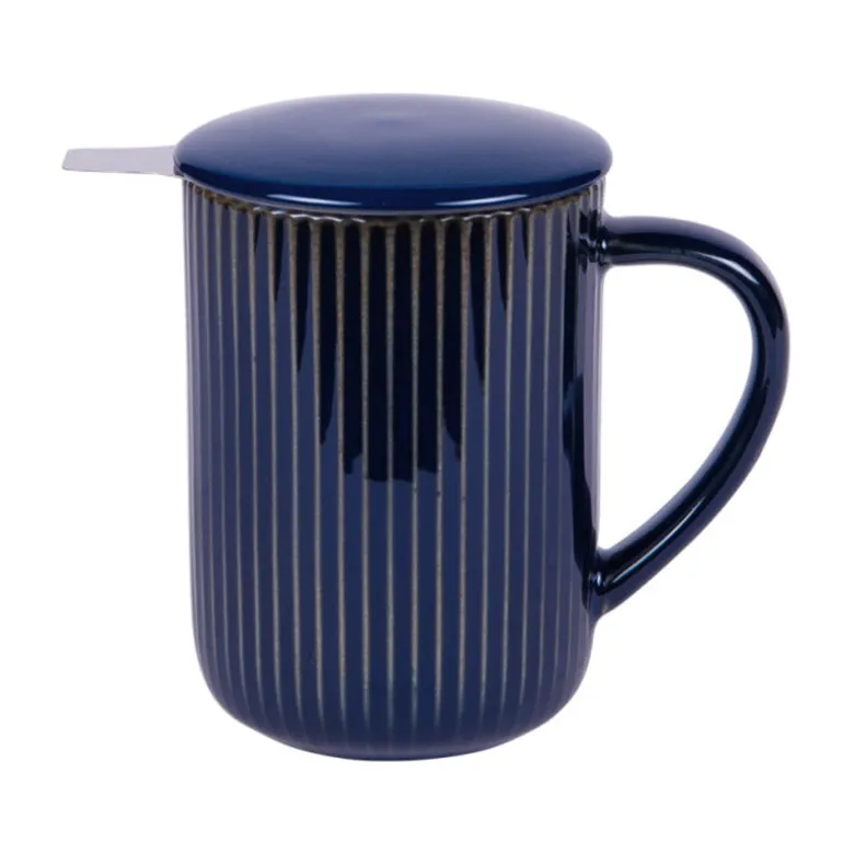 Tisanière en grès 470 mL bleu Tiao Table Passion